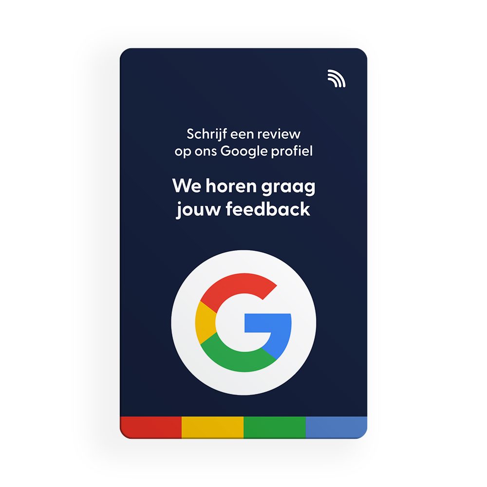Google Review kaart | Donkerblauw