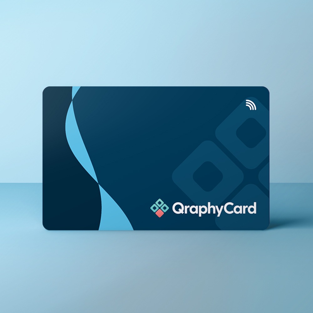 NFC Visitekaart Blauwe Swirl