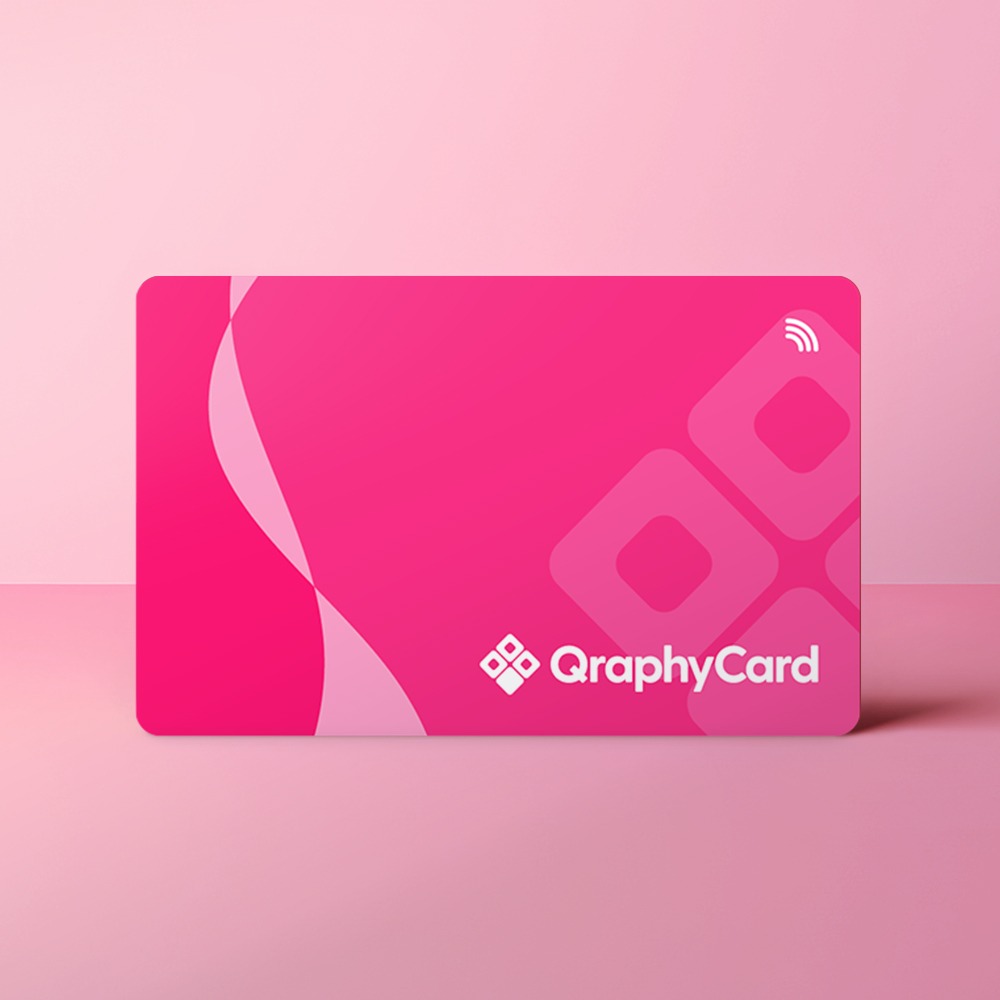 NFC Visitekaart Magenta Swirl