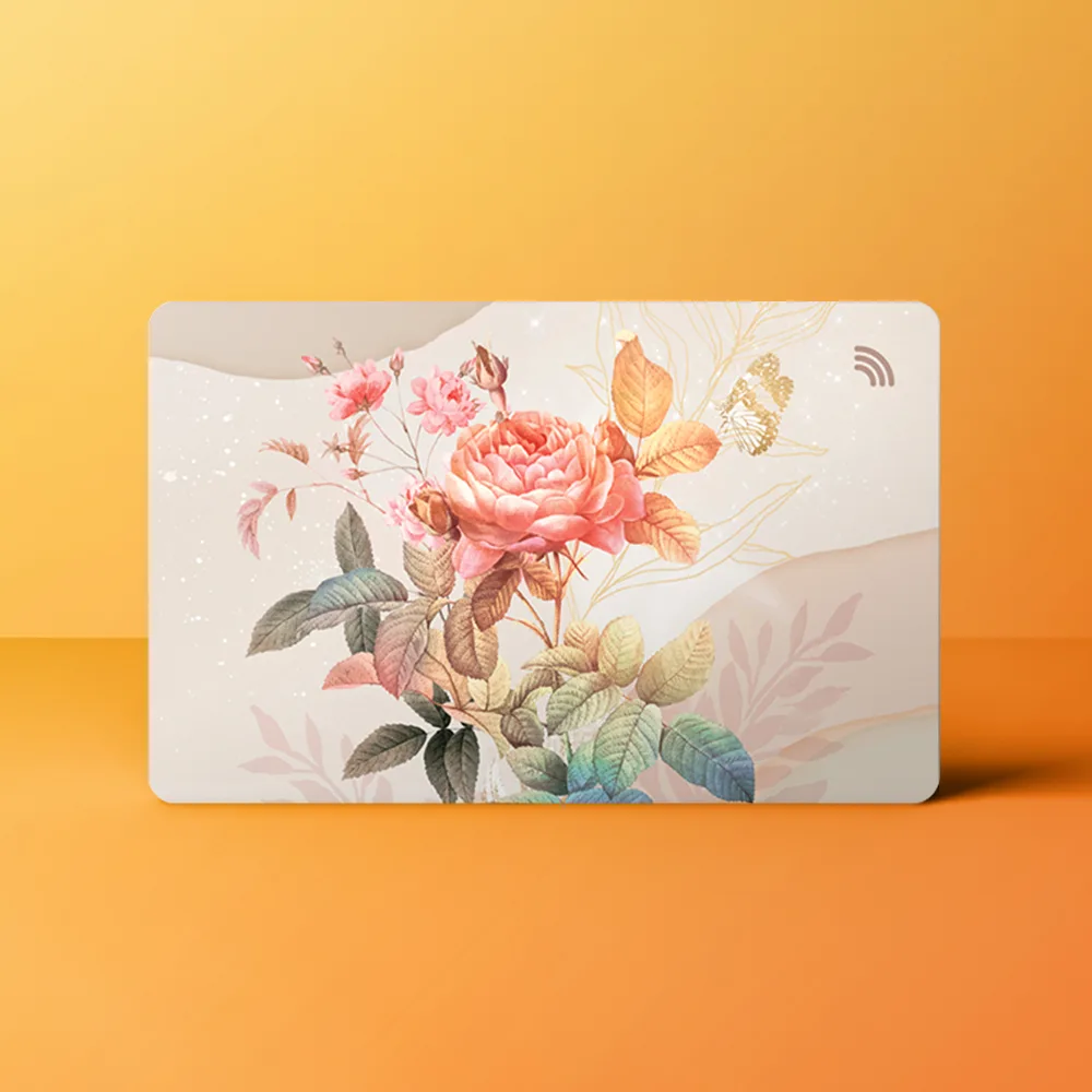NFC Visitekaart Vintage bloemen