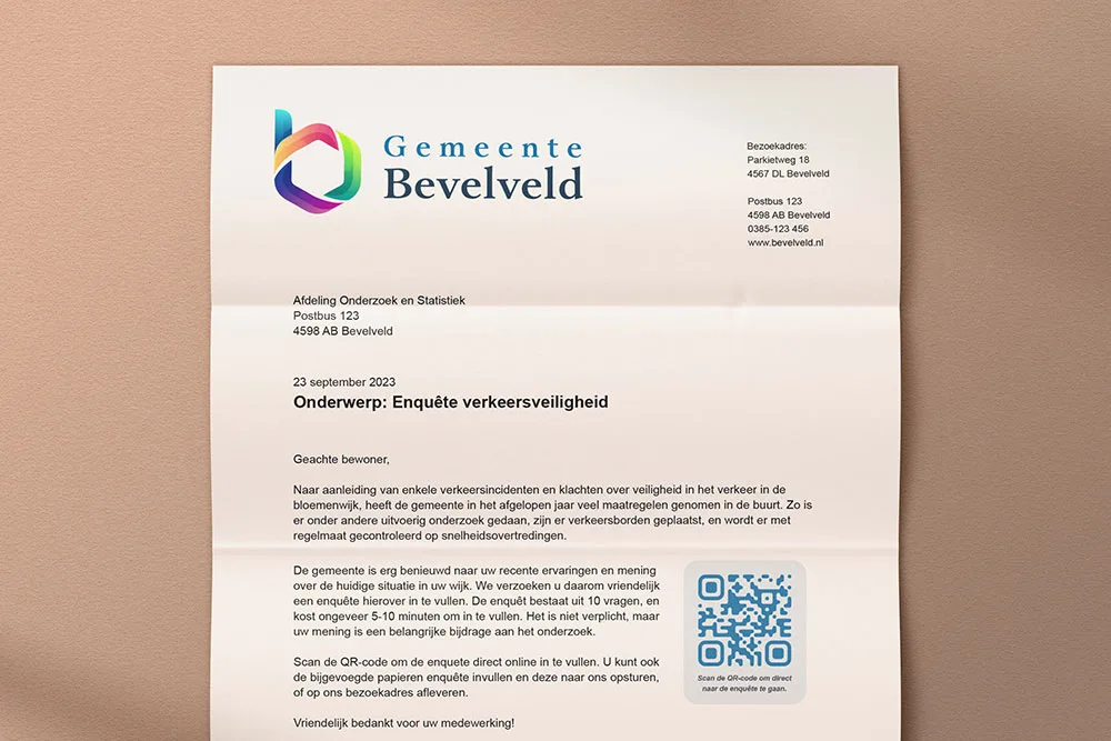 Enquete Voorbeeldbrief