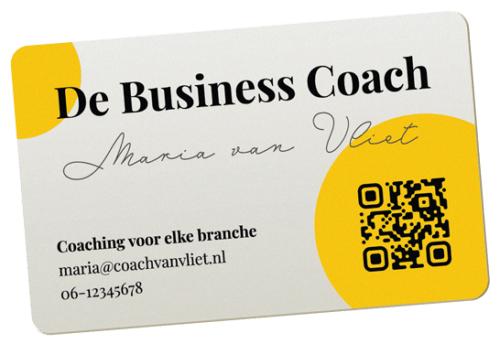 Visitekaartje met QR-Code en NFC