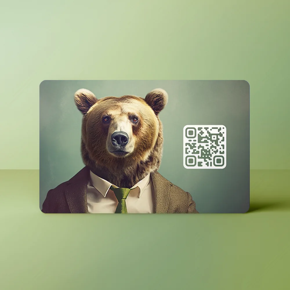 NFC Visitekaart Animals inc. – Beer — de achterkant