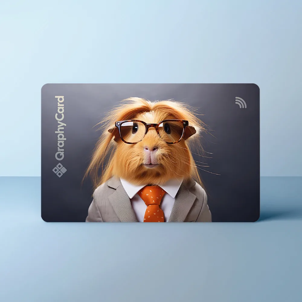 NFC Visitekaart Animals inc. – Cavia — de voorkant