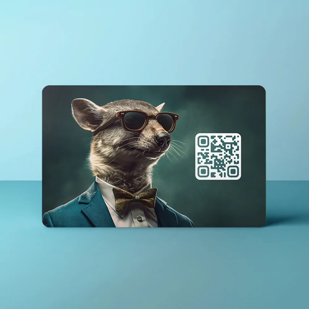 NFC Visitekaart Animals inc. – Marter — de achterkant