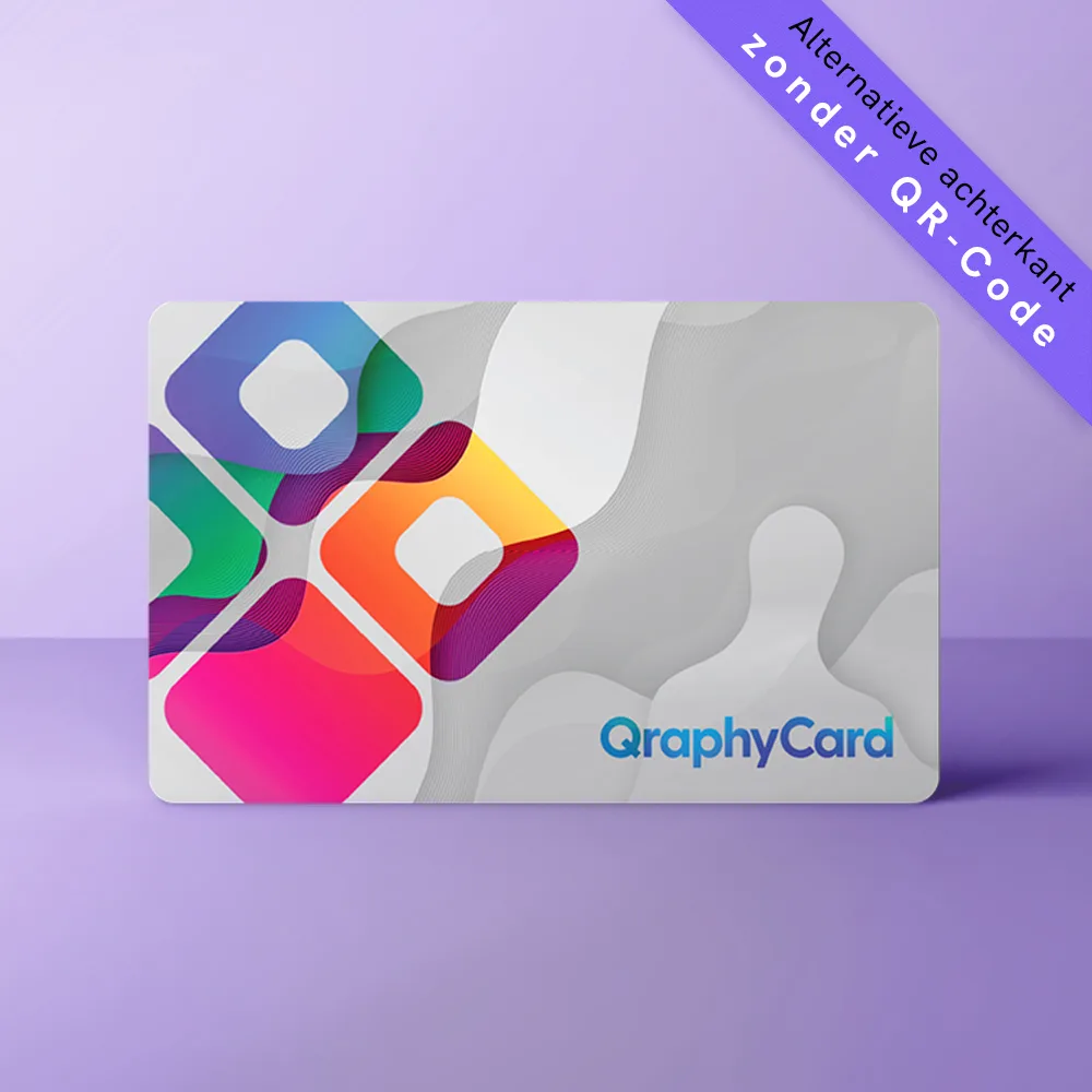 NFC Visitekaart Blobtastic — de achterkant, zonder QR-code