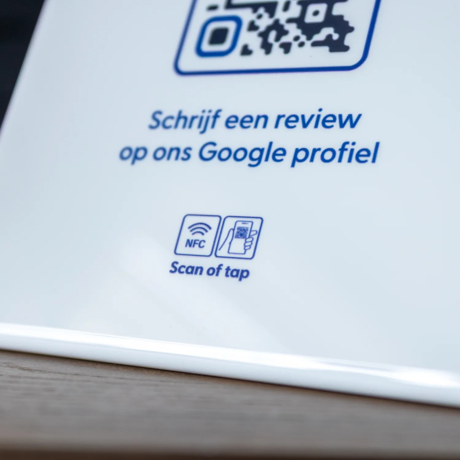 Google Review Toonbankdisplay XL – Met QR-Code én NFC, foto 2