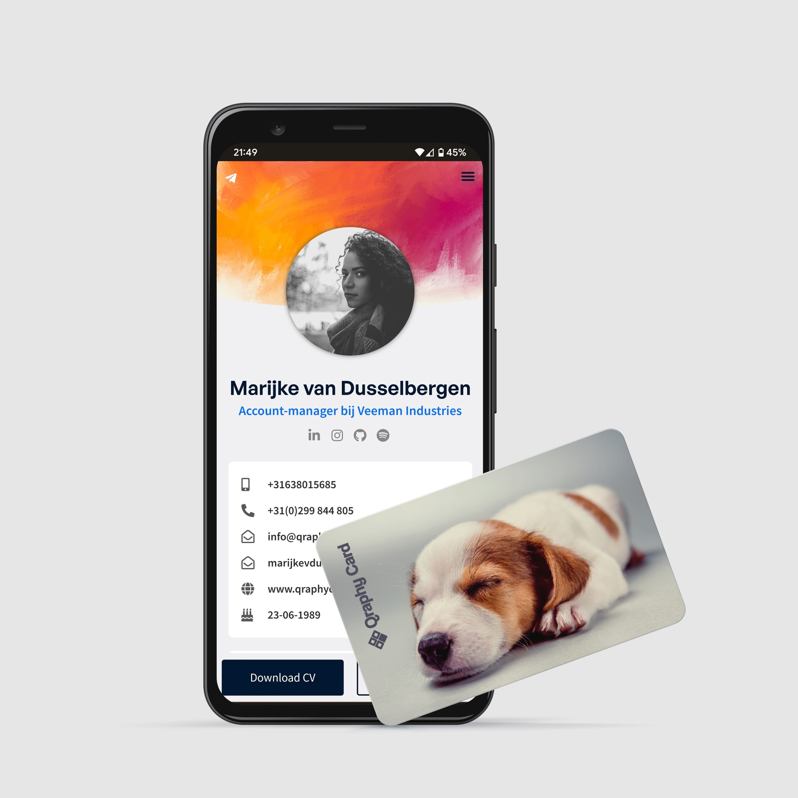 NFC Visitekaart Dog lover, foto 3