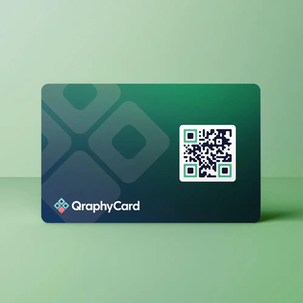 NFC Visitekaart Groene Gradient — de achterkant