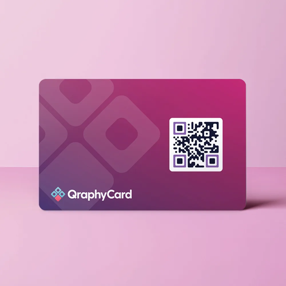 NFC Visitekaart Magenta Gradient — de achterkant