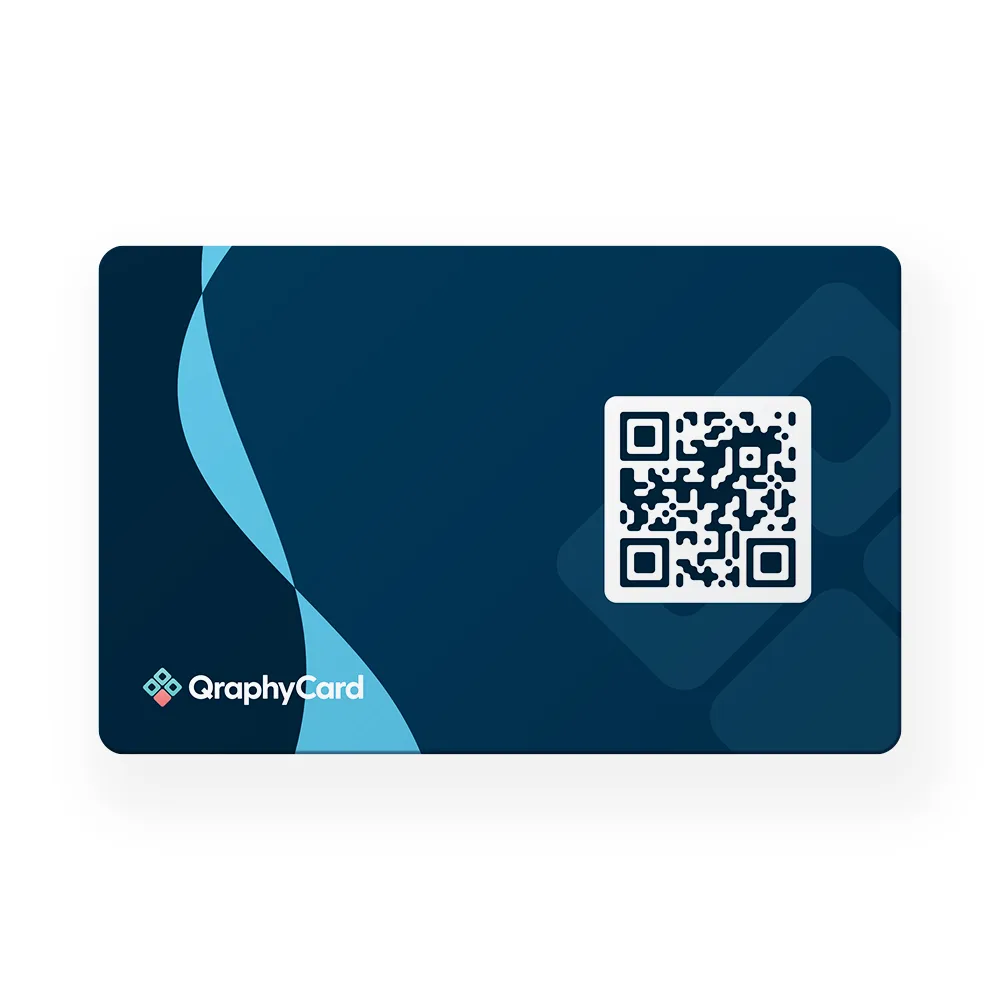 NFC Visitekaart – Blue Swirl – Gepersonaliseerd — de achterkant