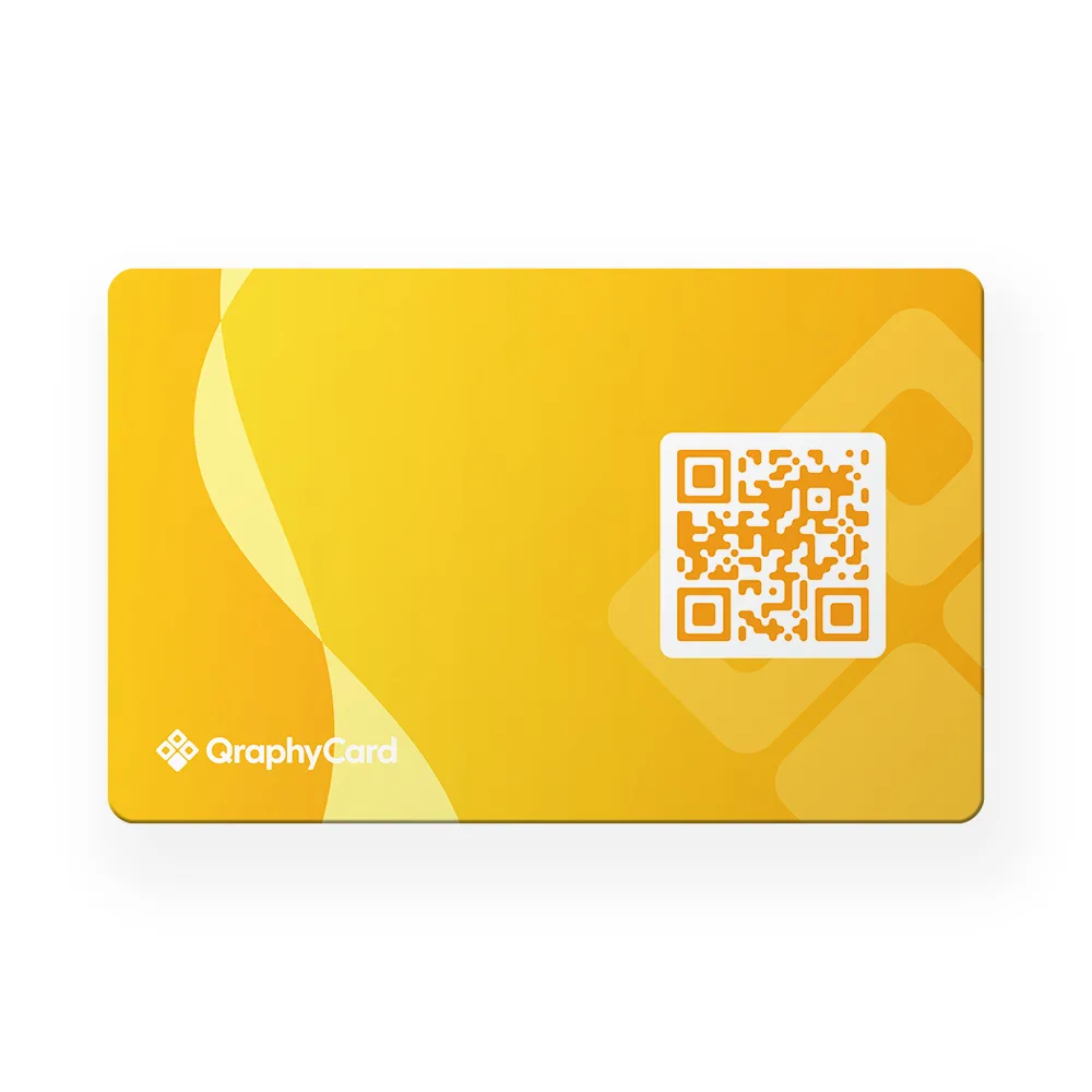 NFC Visitekaart – Gele Swirl – Gepersonaliseerd — de achterkant