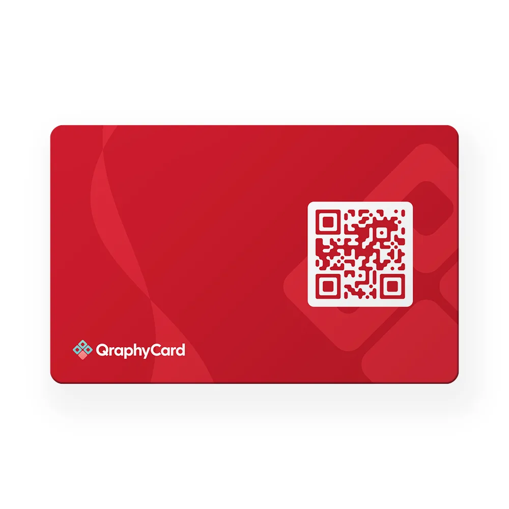 NFC Visitekaart – Rode Swirl – Gepersonaliseerd — de achterkant
