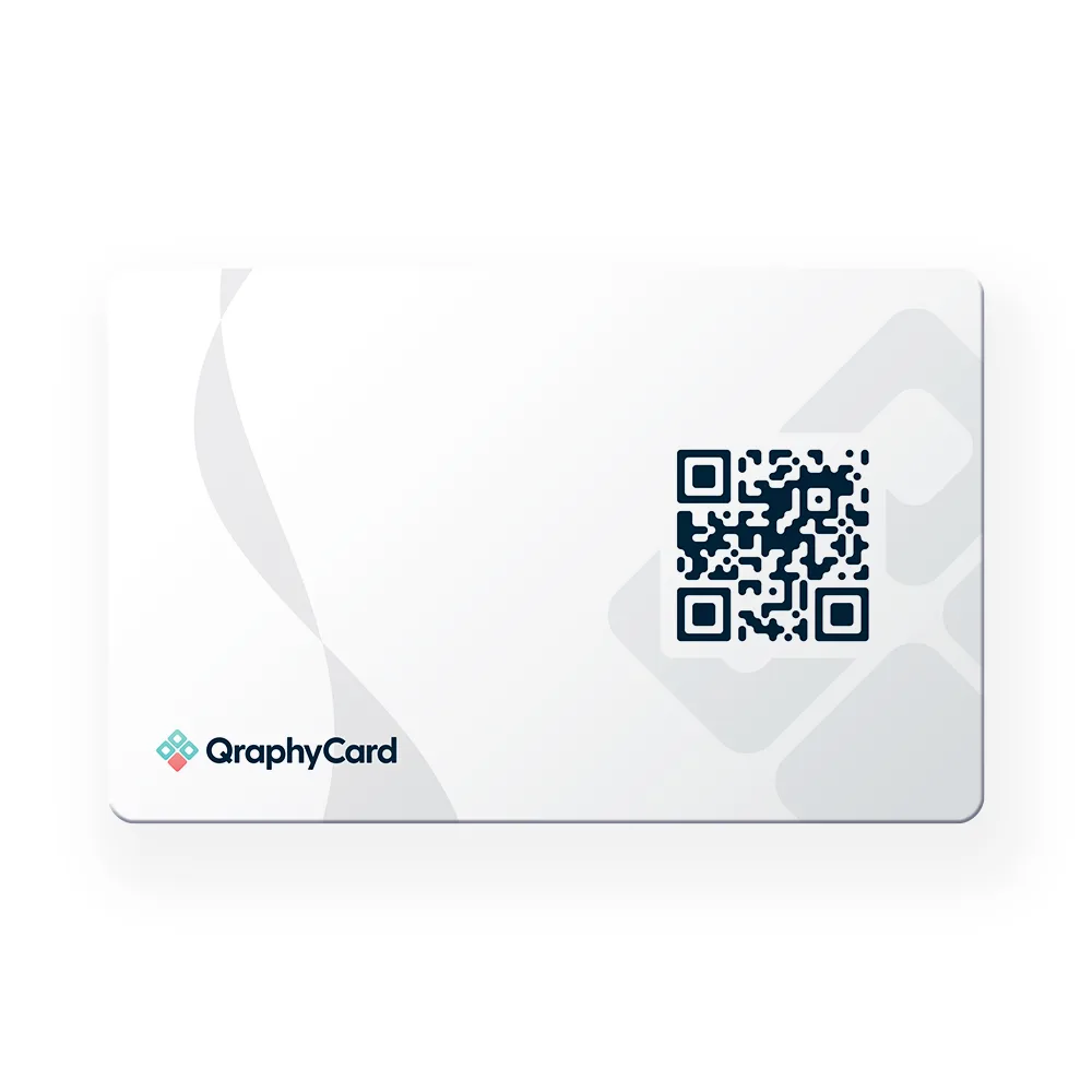 NFC Visitekaart – White Swirl – Gepersonaliseerd — de achterkant