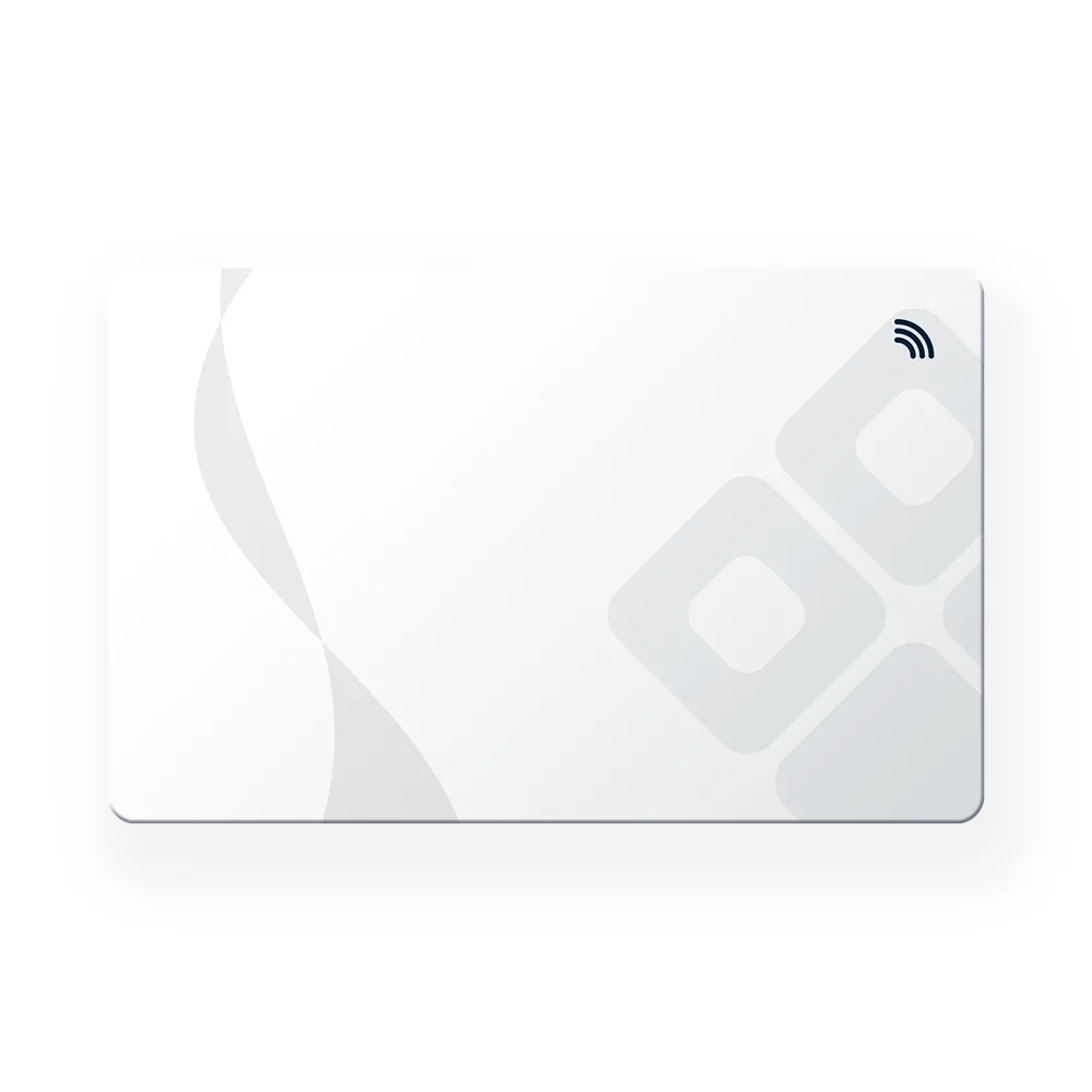 NFC Visitekaart – White Swirl – Gepersonaliseerd — de voorkant