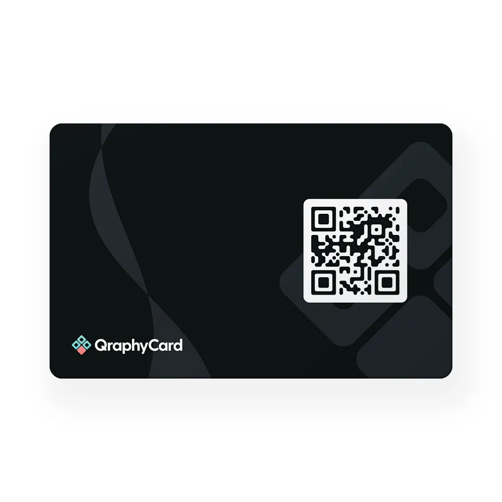 NFC Visitekaart – Black Swirl – Gepersonaliseerd — de achterkant
