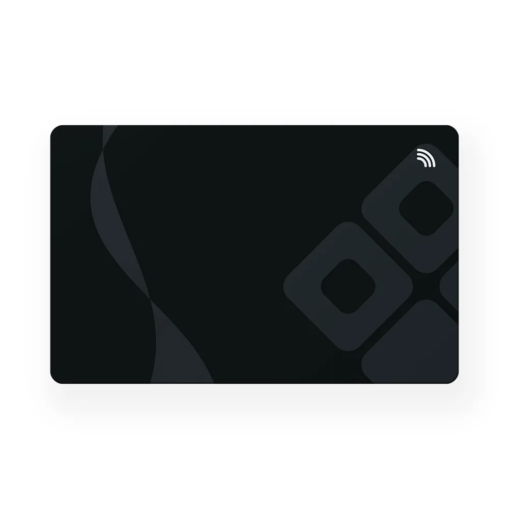 NFC Visitekaart – Black Swirl – Gepersonaliseerd — de voorkant