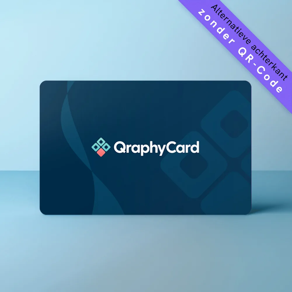 NFC Visitekaart Blauwe Swirl — de achterkant, zonder QR-code