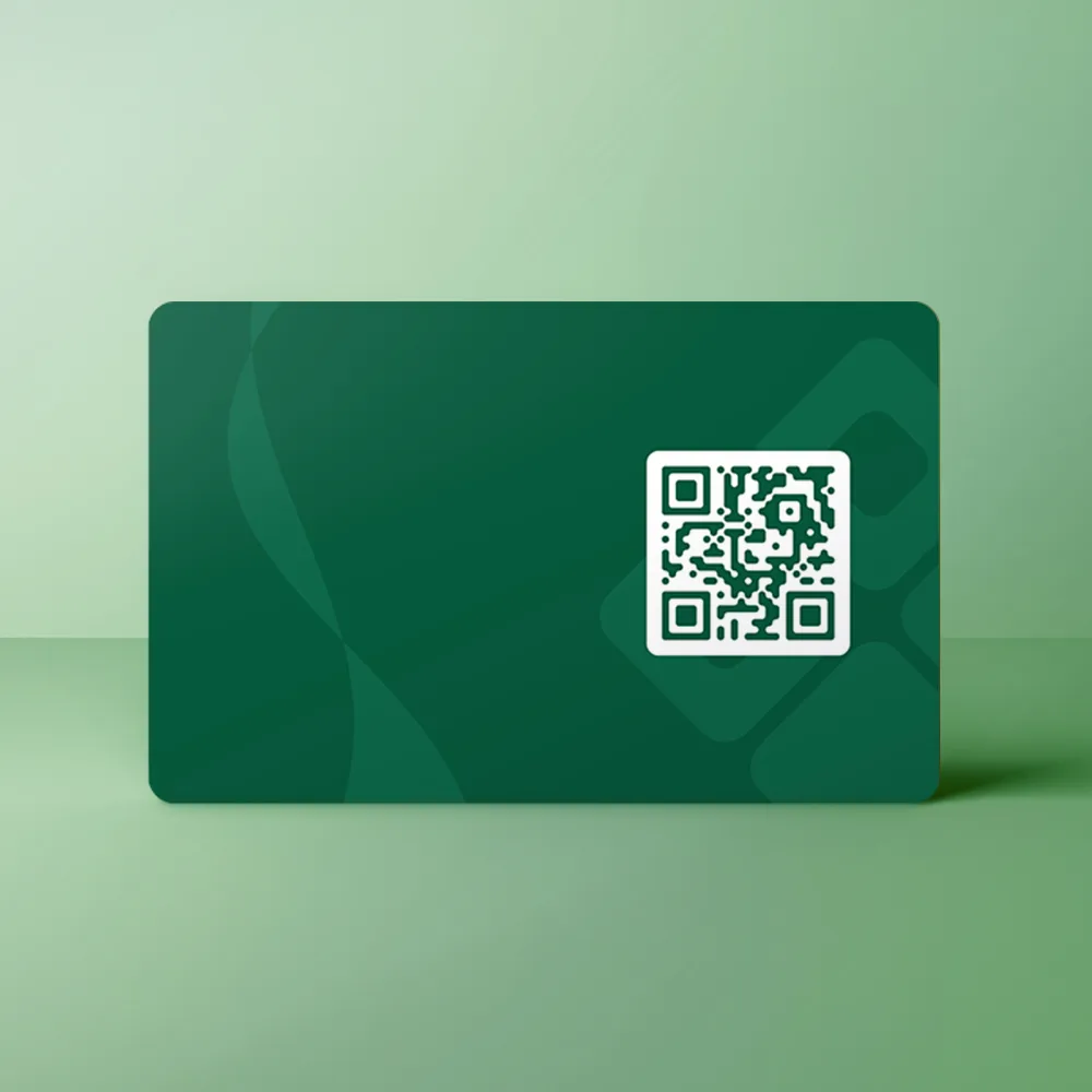 NFC Visitekaart Groene Swirl — de achterkant