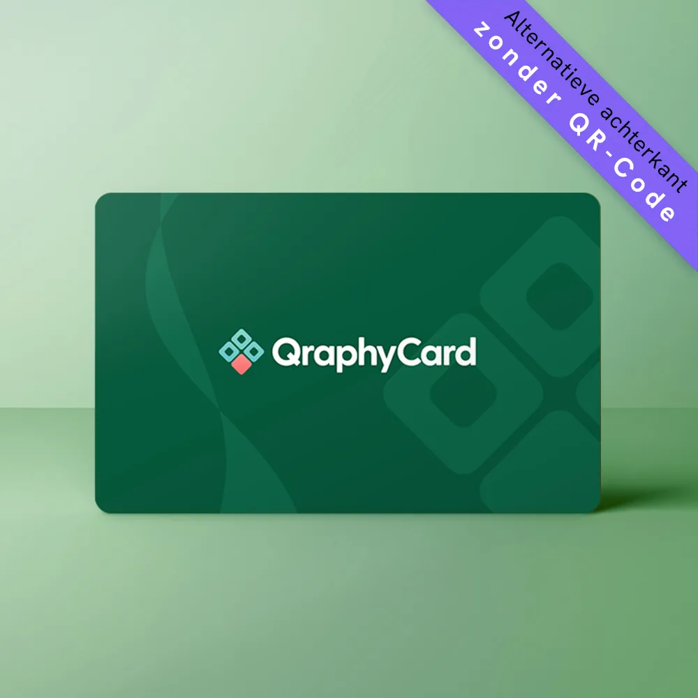 NFC Visitekaart Groene Swirl — de achterkant, zonder QR-code