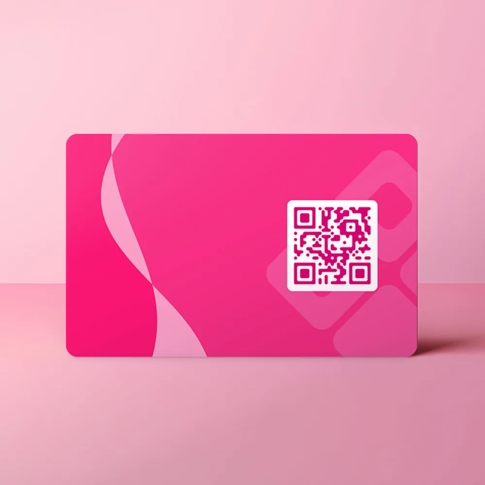 NFC Visitekaart Magenta Swirl — de achterkant