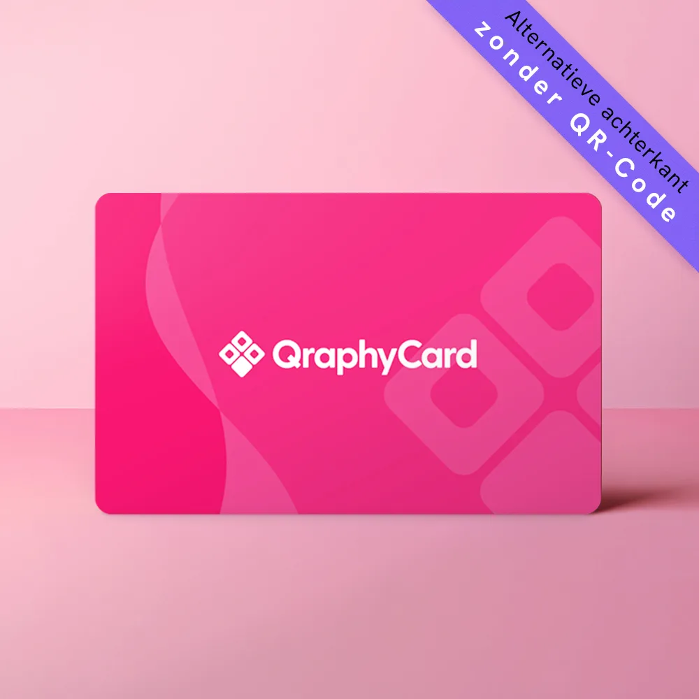 NFC Visitekaart Magenta Swirl — de achterkant, zonder QR-code