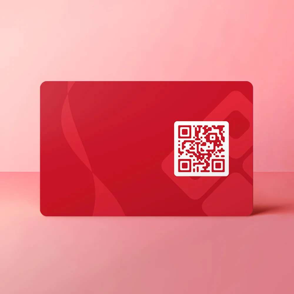 NFC Visitekaart – Rode Swirl — de achterkant